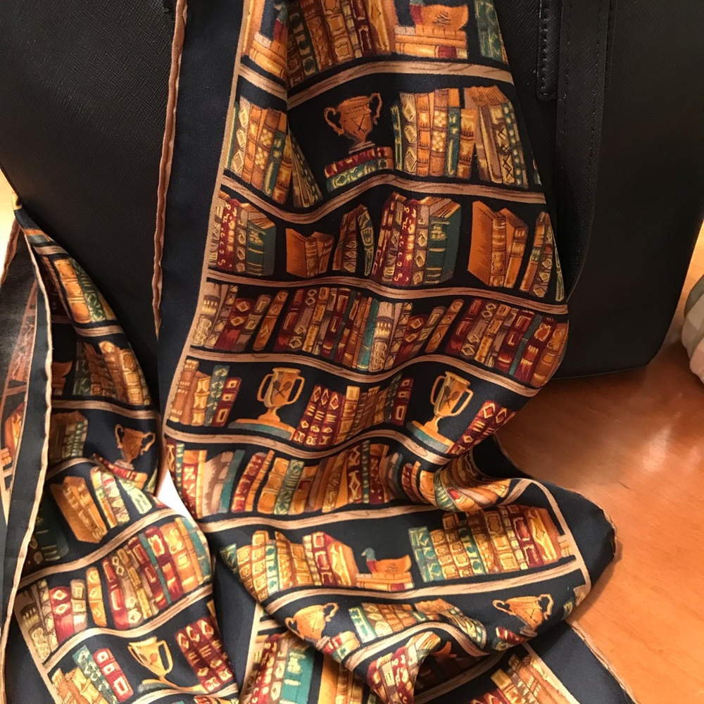 Library Design 💯% Silk Scarf